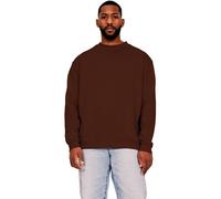 Ringspun Cotton Extended Neckline Oversized Sweatshirt Casual Classics Chocolate 4XL