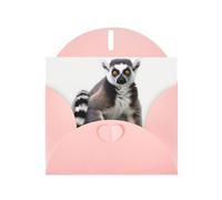 Ringtailed Lemur Greeting Cards Blank Note Cards with Envelopes Happy Birthday Card Thank You Card Wedding Party Invitation Cards for All Occasions 4x6 Inch