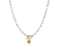 RINHOO FRIENDSHIP Shell Necklace Elegant Minimalist Waterproof 18K Gold Stainless Steel Heart Shell Beaded Choker Aesthetic Summer Beach Jewelry