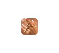 RINHOO Gold Chunky Rings Set for Women Braided Twisted Round Rings Adjustable Stackable Open Rings Band Statement Jewelry, Metal, No Gemstone
