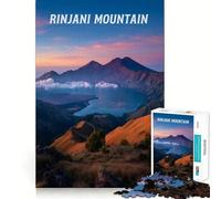 Rinjani Mountain Landscape at Sunset Jigsaw Puzzle for Adults 1000 Pieces Mind Puzzle Calm Pastime Image Assembly Lovely Present (38x26cm)