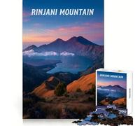 Rinjani Mountain Landscape at Sunset Jigsaw Puzzle for Adults 1000 Pieces Mind Puzzle Calm Pastime Image Assembly Lovely Present (38x26cm)