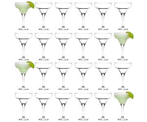 Rink Drink 24x300ml (10.4oz) Margarita Cocktail Glasses - Mocktail and Frozen Cocktails Party Drinking Glass Set Dishwasher Safe