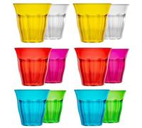 Rink Drink 250ml Multicoloured Plastic Cups Set of 12 Kids Tumblers