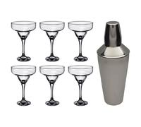 Rink Drink 7 Piece Margarita Cocktail Shaker Set - 295ml in Silver Rink Drink Silver