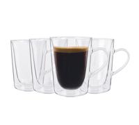 Rink Drink Double Walled Coffee Glasses - 285ml - Pack of 4 in Clear Rink Drink Clear