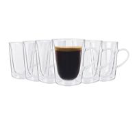 Rink Drink Double Walled Coffee Glasses - 285ml - Pack of 6 in Clear Rink Drink Clear