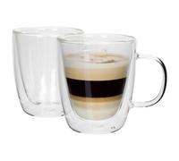 Rink Drink Double-Walled Glass Coffee Cups Set - 386Ml - Pack Of 2