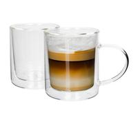 Rink Drink Double-Walled Glass Mugs Set - 360Ml - Pack Of 2