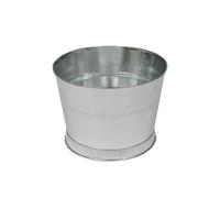 Rink Drink Galvanised Iron Ice Bucket 26.5cm - 6.7l - Vintage Metal Drinks Cooler for Wine, Champagne, Beer - Rustic Party Tub for Home, Garden, Bar, Weddings - Handmade & Reversible Dispenser Stand