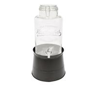 Rink Drink Glass Drinks Dispenser With Tap & Black Bucket Stand - 6.5L