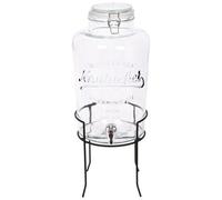 Rink Drink Glass Drinks Dispenser With Tap & Black Stand - 8.7L