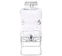 Rink Drink Glass Drinks Dispenser With Tap & Chrome Stand - 8.7L