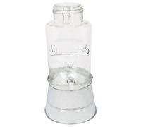 Rink Drink Glass Drinks Dispenser With Tap & Silver Bucket Stand - 8.7L