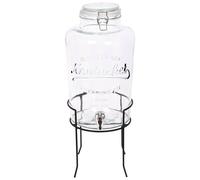 Rink Drink Glass Drinks Dispenser with Tap & Stand 8.7L in Black Rink Drink Black