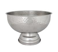 Rink Drink Stainless Steel Champagne Ice Bucket - 35cm Hammered - 1x Home Pub Garden Table Wine Champagne Water Beer Bottle Drinks Cooler