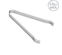 Rink Drink Stainless Steel Ice Tongs - 16Cm - Silver - Pack Of 12