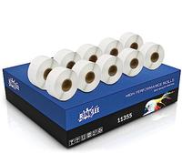 RINKLEE 11355 S0722550 Label Rolls Compatible with DYMO 4XL 450 400 330 320 310 Duo/Turbo/Twin Turbo Seiko SLP 450 430 420 410 400 200 100 | 19 x 51 mm | 10-Pack