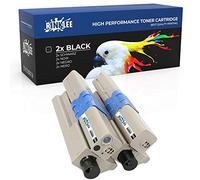 RINKLEE 44469803 Toner Cartridge Compatible with Oki C310dn C330dn C331dn C510dn C511dn C530dn C531dn MC361dn MC362dn MC561dn MC562dn MC562w | High Yield 3500 Pages | BLACK, 2-PACK