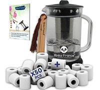 RINKO FRANCE Pack of 1.5 L Water Jug with 50 EM Ceramic Beads 100% Organic Natural Purification of Drinking Water with Bamboo Tongs and E-Book Included