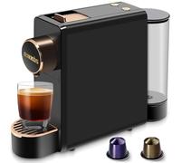 Rinkos Espresso Machine Compatible with Nespresso Original Capsules, 20 Bar High Pressure Single Serve Coffee Maker, Programmable Mini Pod Coffee Machine with 18oz Tank for Espresso & Lungo - Black