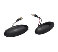 RINKTEEA Indicator Blinker Light For Nissan For March For Micra For X-Trail For Note 2006-2011 LED Car Dynamic Side Marker Lights Mirror Indicator(2Pcs Dynamic Smoked)