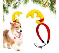 Rinnesser Ancher Dog Abandonment Cartoon Rinnole for Dog, Christmas Horn Decoration for Puppy Cats Christmas