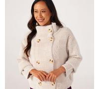 Rino & Pelle Beth Short Double-Breasted Printed Jacket STONE CHECK LARGE