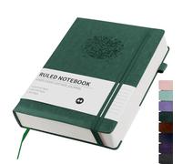 Rinrda Lined Journal Notebook A4 Thick Notebook 365 pages Leather Notebook for women 8.5x11 notebook college ruled for note taking Green Thick Journal for men A4 Hardcover Leather notebook for school