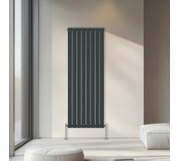 Rinse Bathrooms 1800X544mm Vertical Column Designer Radiator Anthracite Double Flat Panel Radiators