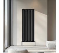 Rinse Bathrooms 1800X544mm Vertical Column Designer Radiator Black Single Flat Panel Radiators