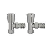 Rinse Bathrooms Angled Towel Radiator Valves Round 15mm For Towel Rail Radiator Satin Nickel
