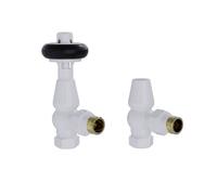 Rinse Bathrooms Chelsea Traditional Angled Trv Thermostatic Radiator Valves White