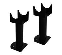 Rinse Bathrooms Floor Mounting Brackets For Oval Column Radiator 2Pc/set Black