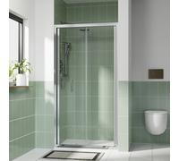 Rinse bathrooms Rinse 1100mm Bi-Fold Door Chrome Profile With 1100X700mm White Shower Tray&waste