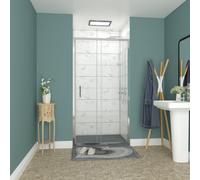Rinse bathrooms Rinse 1100mm Single Sliding Shower Door Chrome Profile With 1100X800mm Anthracite Shower Tray&waste
