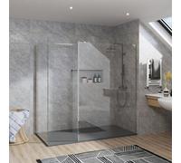 Rinse bathrooms Rinse Walk In Shower Enclosure 900+1000mm Wetroom Chrome Frame Glass Screen+215mm Return Panel With 1600X900 Tray&waste