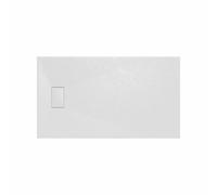Rinse Bathrooms Smc Slate Effect Shower Enclosure Tray 1400X800mm Rectangular Wetroom Shower Base White