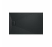 Rinse Bathrooms Smc Slate Effect Shower Enclosure Tray 1400X900mm Rectangular Wetroom Shower Base Black