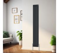 Rinse Bathrooms Traditional Radiator Anthracite Vertical Triple Column Cast Iron Radiators Heater Central Heating 1800X292mm