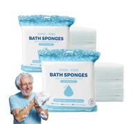 Rinse Free Bath Sponges - Freshness Anytime, Anywhere! 25 Large Rinse-Free Bathing Wipes for Adults, All-in-One RinseFree Bathing Wipes, Gentle on Sensitive Skin, Designed for Every Situation (2PCS)