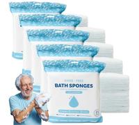 Rinse Free Bath Sponges - Freshness Anytime, Anywhere! 25 Large Rinse-Free Bathing Wipes for Adults, All-in-One RinseFree Bathing Wipes, Gentle on Sensitive Skin, Designed for Every Situation (5PCS)