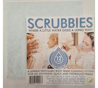 Rinse Free Soap Pads Body Scrub Rinse Free Bath Sponges Body Wash Soap - Outdoor Scrubbies 12 Pack