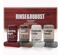 Rinse & Robust Men's Soap Bar Set of 4 Gifts for Men Hand Soap for Face,Body Exfoliating and Moisturising Soap Bar for All Skin Types | Luxury Father's Day Gift Set 5.29 oz of 4 Bars