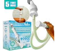 Rinseroo: 1.5m Handheld Shower Hose with Spray Head Removable Extension Arm Converts Fixed Shower Head to Handheld Bathtub.Portable Non-Installable Shower Hose for Seniors