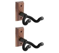 Rinteea 2PCS Guitar Wall Mount, Guitar Hangers Hooks Bracket Holders for Acoustic and Electric Guitars Banjo Black Easy to Use