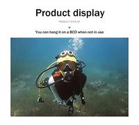 Rinteea Double Head Dive Reef Rafting Hook Stainless Steel Reef Hook Spiral Coil Spring Cord Hook Dive Safety Accessory Blue