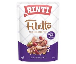 Rinti Filet Jelly Duck & Duck Hearts 100 g - 24 Pack, New