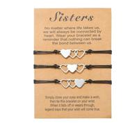 RINTOLER Best Friendship Bracelets for 2 3 4 5 Pinky Promise BFF Bracelet Sun/Moon/Sunflower/Cross/Heart/Compass Best Friends Matching Bracelet for Women Men., adjustable, Metal, no gemstone