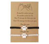 RINTOLER Best Friendship Bracelets for 2 3 4 5 Pinky Promise BFF Bracelet Sun/Moon/Sunflower/Cross/Heart/Compass Best Friends Matching Bracelet for Women Men., adjustable, Metal, no gemstone